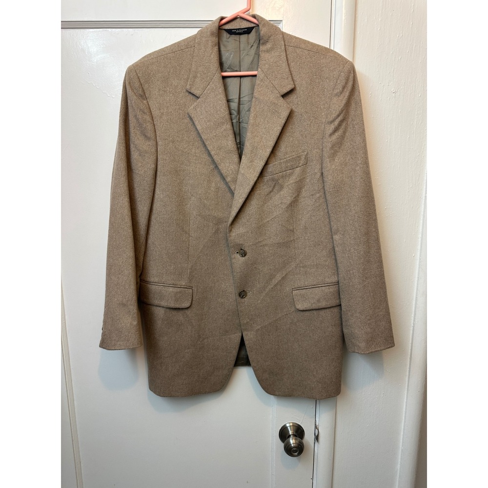 Joseph & Lyman 100% Cashmere Blazer Tan Sport Coat‎ Bloomingdales Mens 46R